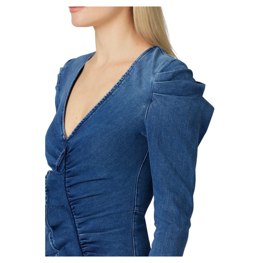 Jonathan Simkhai Denim Ruffle Dress - Picture 3 of 8